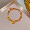Pulsera de Torre de Cristal con Imitación de Dinero de los Cinco Emperadores para Mujer, Nueva Cuerda Trenzada Hecha a Mano, Regalo para Novia en su Año del Zodiaco