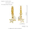 Pendientes Largos de Borla de Perla 18K Europeos y Americanos para Mujer Concha Acero de Titanio Exquisitos de Gama Alta Pendientes de Corazón Pendientes Venta al por Mayor