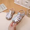 Sandálias Infantis 2026 Novo Estilo de Verão Sapatos de Princesa para Meninas, Calçados Infantis com Biqueira Fechada Solado Macio, Sandálias de Praia Infantis