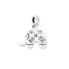 Nuevo Colgante de Elefante Auspicioso Sólido de Plata de Ley S925 Estilo Chino Colgante de Elefante Auspicioso Pulsera Collar DIY