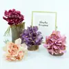 Flor de Magnólia Simulada Amarrada à Mão com 6 Cabeças Buquê Huihua Decoração de Casa Buquê de Flores de Mão para Fazer Arranjo de Flores de Casamento com Flores de Seda