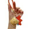 Llavero de Mazu Chapado en Oro de 999, Cadena para Teléfono, Cadena para Teléfono de Regalo de la Atracción Turística de la Isla de Meizhou, Colgante para Coche, Protección Divina para la Seguridad