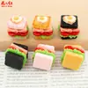 Omelete Fluido Multi-Camadas Hambúrguer Brinquedo Alimentício DIY Cola de Creme Resina Acessórios para Joias Pingente de Gotejamento de Óleo Ornamento