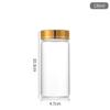 Tapa Dorada de 47 mm Vaso de Vidrio Botella de Vidrio Tubo de Cordyceps y Madera de Águila Botella Pequeña Transparente para Medicina Botella Dispensadora de Caramelos Botella de Deriva