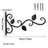 Cesta colgante de hierro forjado estilo europeo transfronterizo, soporte para flores de pared, estante colgante para flores, soporte para macetas, carillón de viento, soporte para farola