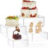 Suporte de exibição de alimentos de buffet de acrílico para festa de casamento Base de cubo Preto Branco Transparente Dourado Fábrica