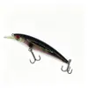 Señuelo minnow Wanhe de lance largo, flotante, con lámina holográfica, 11 cm, 13.4 g, adecuado tanto para agua dulce como salada, con sonajero
