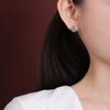 Un Ciervo Plata Esterlina S925 Plata Aretes Huecos Ruyi Chinos Retro Antiguos Nuevos Jaspe Hetian Rojo del Sur Aretes de Plata