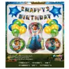 24 PIEZAS Venta Caliente Transfronteriza Película de Aluminio Traje de Globos de Cumpleaños Juguete de Dibujos Animados para Niños Globo Decoraciones para Fiesta de Cumpleaños