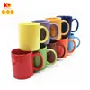 [Taza de Glaseado de Color Ky11 11 oz] Taza Grande al por Mayor Cerámica Casual para Agua con Logo Impreso Lista para la Venta