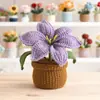 Vasos de Plantas Feitos à Mão em Tricô Mais Vendidos da Amazon, Enfeites de Mesa Acabados, Vasos de Flores de Tricô, Vasos de Flores de Lírio de Tricô