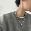 Nueva Moda Estrella Cuatro Hombres Estrella Plata Rota Collar Mujer Personalidad Nicho Ins Diario Todo Combina Cadena Clavícula