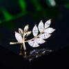 Estilo coreano elegante elegante broche de folha simples elegante folha pino versátil elegante acessórios de roupas corsage elegante