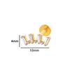 Pendiente de perforación Henson G23/F136 de aleación de titanio, ligero, de lujo, con circonitas, para oreja, dientes internos, varilla roscada, para labio y uña.