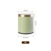 Papelera doméstica estilo lujo ligero con tapa, borde dorado, doble capa, gran diámetro, para cocina, sala de estar, oficina, papelera redonda grande