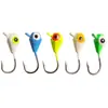Anzol de Cabeça Chumbada Escovado em Forma de Diamante de 5 Cores Transfronteiriço Anzol de Pesca 1,2g Micro Colorido Anzol de Pesca no Gelo Isca Artificial para Peixe Macio
