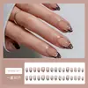 Puntas de Uñas Forma de Almendra Cielo Estrellado Chica Caliente, 30 Piezas Pegatinas Francesas Texturizadas para Uñas, Uñas Portátiles Ojo de Gato Más Vendidas Transfronterizas