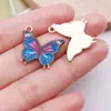 Aleación Transfronteriza Esmalte Mariposa Colorida Moda Europea y Americana Joyería Accesorios Colgante Individual DIY Pulsera Collar Llavero