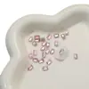 Broca de unha longa e reta em ângulo vermelho, joias coloridas requintadas com ponta de gelo e broca de fundo com flash, desgaste, armadura, decoração, atacado
