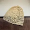 Estilo Coreano Hecho a Mano Ganchillo Flor Diadema Sombrero Hueco para Mujer Primavera Verano Moda Versátil Gorro Hace que la Cara se Vea Más Pequeña Sombrero Holgado para Mujer