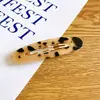 Textura de Letra Acetato Brilhante Presilha BB Celebridade da Internet Coreana Versátil Presilha Oval Presilha Lateral Presilha para Franja Acessório de Cabelo Acessório de Cabeça