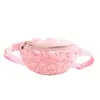 Bolsa de Peito Flor Rosa de Renda Doce para Daminha, Mini Bolsa de Cintura Fresca Estilosa, Nova Tendência de Bolsa Acessório Infantil Transfronteiriça