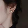 Elegante Casual, Clips de Oreja de Silicona de Perlas de Alta Gama Indoloros para Mujeres sin Orejas Perforadas, Ropa de Trabajo Nicho Estilo Té Discos de Espiral Antimosquitos