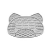 Alfombrilla de silicona con forma de cabeza de gato para alimentación lenta de mascotas transfronteriza, bandeja de alimentación lenta para gatos y perros, alfombrilla de lamer para distracción en el baño con ventosa, anti-asfixia y anti-derrames