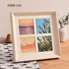 Moldura para Fotos de Conservação de Trabalho Pastel a Óleo Grade Quatro-Nove 10X10 Moldura de Montagem Aniversário Pastel a Óleo Madeira Maciça Oca