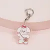 Mochila Escolar Fofa Ins Coelho Fofo Desenho Animado Pingente Acessórios de Presente Cachorrinho Coreano Acrílico Chaveiro Atacado