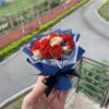 Mini exquisitos adornos de aromaterapia para salida de aire de coche, flores secas, pequeño ramo de flores reales, rosas secadas al aire, regalo de San Valentín