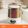 Nueva Caja de Almacenamiento de Granos, Tanque Rotatorio a Prueba de Insectos y Humedad para Almacenamiento de Arroz y Granos, Cubo Doméstico Dividido para Almacenamiento de Arroz