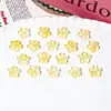Accesorio de flor de vidrio de cinco pétalos con agujero mediano de 10 mm, pulsera collar DIY hecho a mano, accesorios de joyería estilo antiguo al por mayor