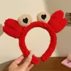 Diadema divertida estilo coreano de dibujos animados para mujer, con diseño de peluche, perfecta para usar al aplicar mascarillas faciales o lavarse la cara, y también adecuada para crear un peinado de coleta alta.