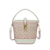 Bolso Cruzado de Hombro Único para Viajes Casuales, Nuevo Bolso Cubo Vintage Versátil Koujia, Bolso de Mano Texturizado Estampado para Mujer