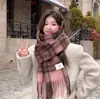 Cachecol de Inverno de Alta Qualidade para Casal Engrossado e Quente Novo Estilo Coreano Estudante Feminino Xadrez Longo Cachecol Masculino Presente