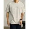 Camiseta Nova de Manga Curta para Homens em Estoque, Marca da Moda, Estilo Hip-Hop Europeu e Americano, Camiseta Básica Gola Redonda, Verão Preto