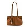 Bolso de Axila Simple de Terciopelo Nuevo Gran Capacidad Casual Bolso de Hombro Plegado Bolso de Mano Retro Elegante Versátil para Mujer