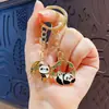 Llavero Colgante de Metal con Dibujo Animado Estilo Chino de Panda Decoración Linda para Bolso Llavero de Coche Pequeño Regalo