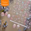 Tomoni Adesivos Finos e Flexíveis para Unhas Estilo Passeio de Primavera Adesivos Florais para Unhas Orquídea do Vale Oco Adesivos Decorativos Fabricante