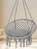 Cesta colgante popular con borlas para interiores, balcón, exterior, cuerda de algodón, silla colgante, estilo escandinavo, columpio, cama perezosa, cuna para Bed & Breakfast