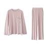 Traje Fino de Mujer 80 Piezas Modal Lenzing Manga Larga Color Sólido Suelto Ropa Interior, Cómodo y Usable como Ropa de Casa