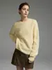 Hong Kong y American Apparel/Otoño/Invierno 2026 Suéter de Forro Polar sin Costuras de una Pieza Mezcla de Lana y Cachemira Color Salsa de Gato Morado