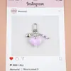 Chaveiro Pingente Coração DIY Novo Feminino Coração Preto e Branco Coração Pêssego Brilhante Acessórios Pingente Fofo para Bolsa de Casal