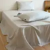 Lençol de cama de gaze dupla camada de algodão puro espessado vintage peça única capa de edredom de gaze 100% algodão lençol com elástico antiderrapante para uma pessoa conjunto de três peças