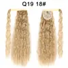 Xuchang Venta al por mayor Cinta Mágica Permanente de Maíz Cola de Caballo Peluca Cabello Largo Rizado para Mujeres Europeas y Americanas Extensiones de Cabello Rizado de Lana Cola de Caballo Trenza