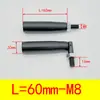 Manija Plegable Bisagra Acero al Carbono Cromado Manija Teléfono Móvil Cama Giratorio Volante Núcleo Pasante Manija de Hierro M8/M10