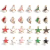 Colgante de Aleación de Perla Incrustada de Estrella y Luna Colgante Hecho a Mano DIY Pulsera Llavero Accesorio para Bolso W858