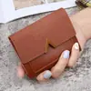 Ins Billetera de Monedas para Estudiantes Nuevos Mujeres Corta Estilo Coreano Moda Tres Plegados Hebilla Cartera Pequeña Bolsa de Monedas Bolsa para Tarjetas