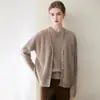 Cárdigan de punto trenzado con botones para mujer, nuevo para otoño e invierno, de cachemira, fabricante de abrigos suéter con botones de otoño